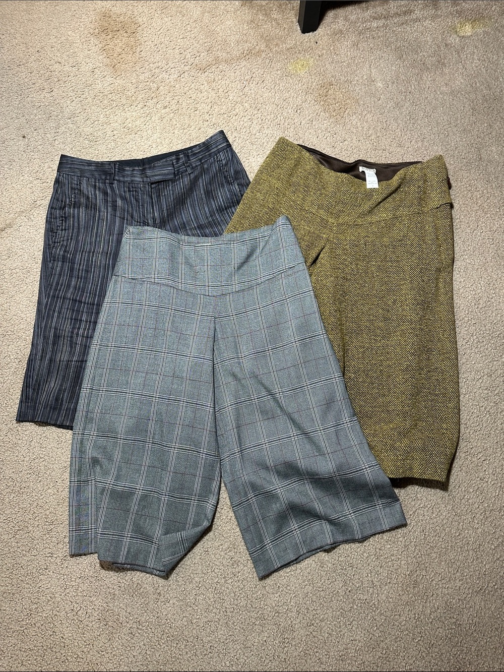Vintage y2k wide leg low rise capris (3 pcs)